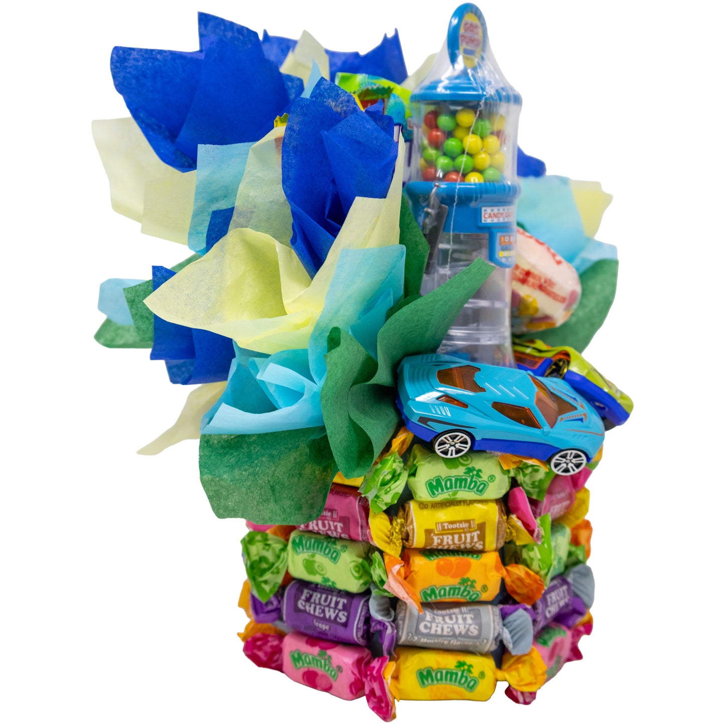 Driven to be a Winner! Unique Race Car Themed Candy Bouquet for Kids and Adults