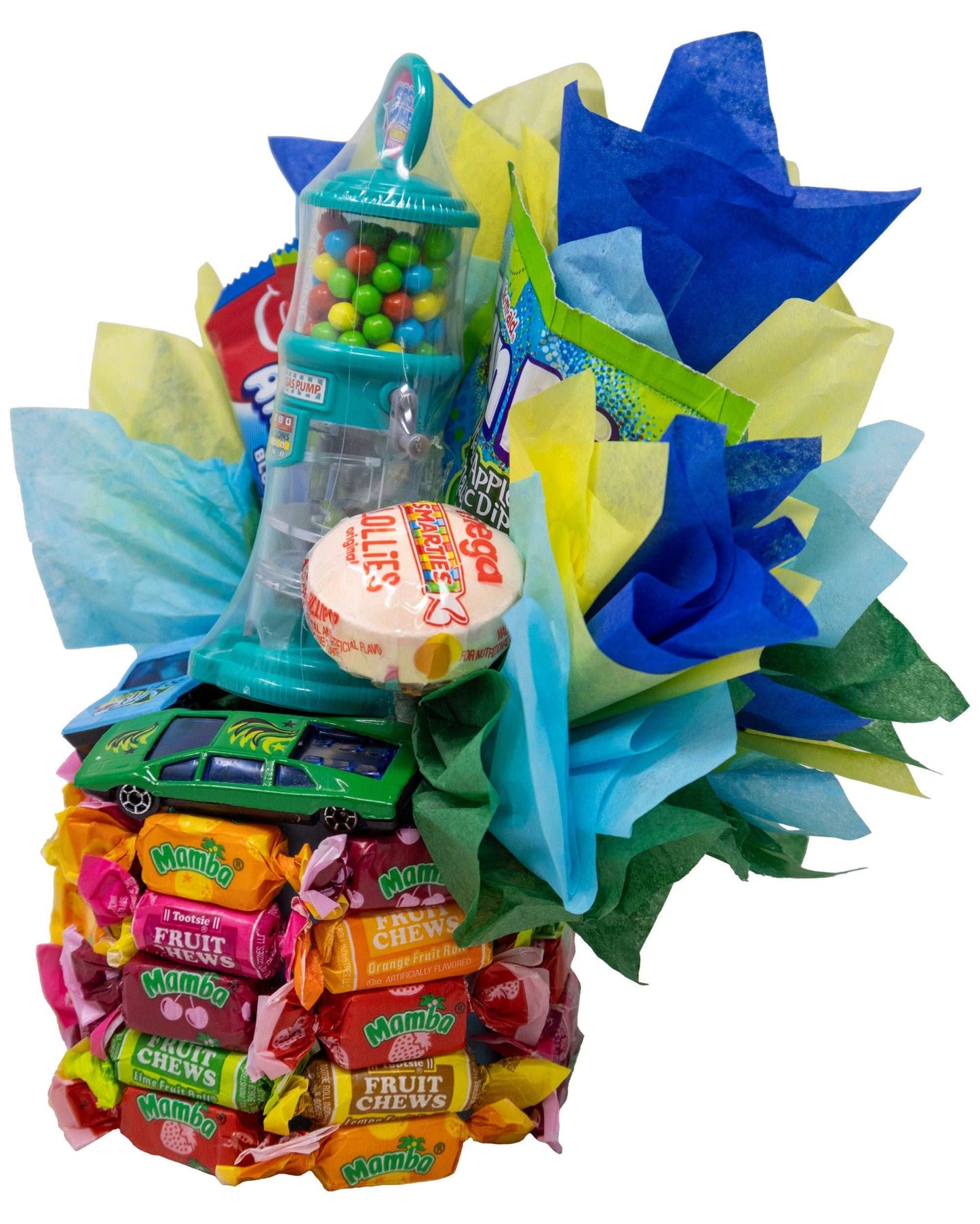 Driven to be a Winner! Unique Race Car Themed Candy Bouquet for Kids and Adults