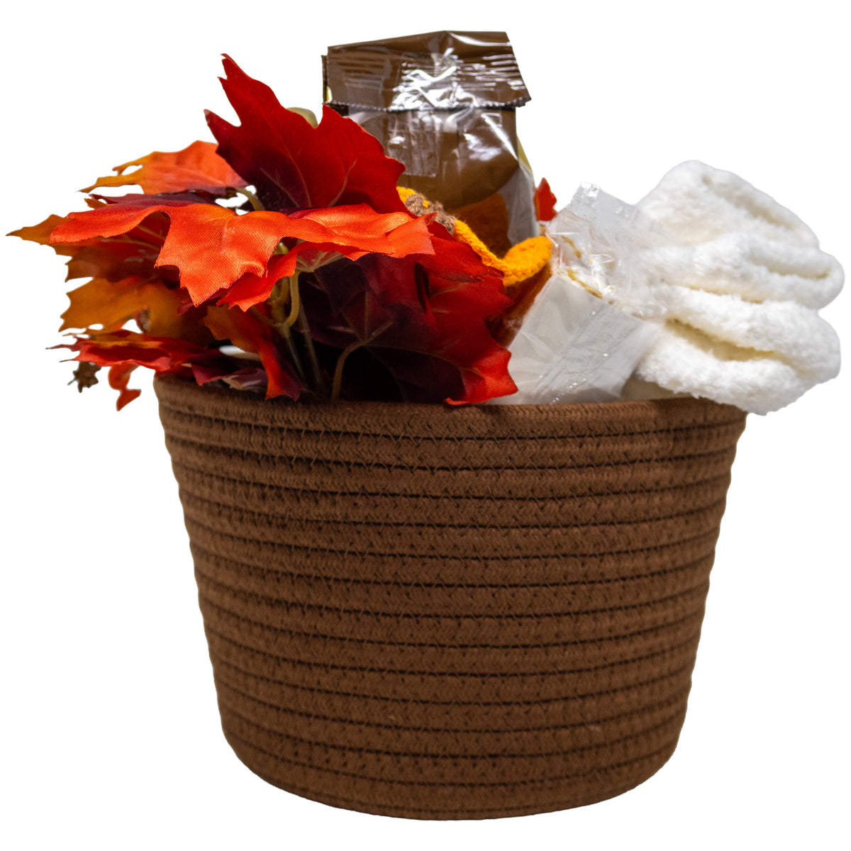 Fall Into Cozy Coffee, Warmth & Chocolate Gift Basket