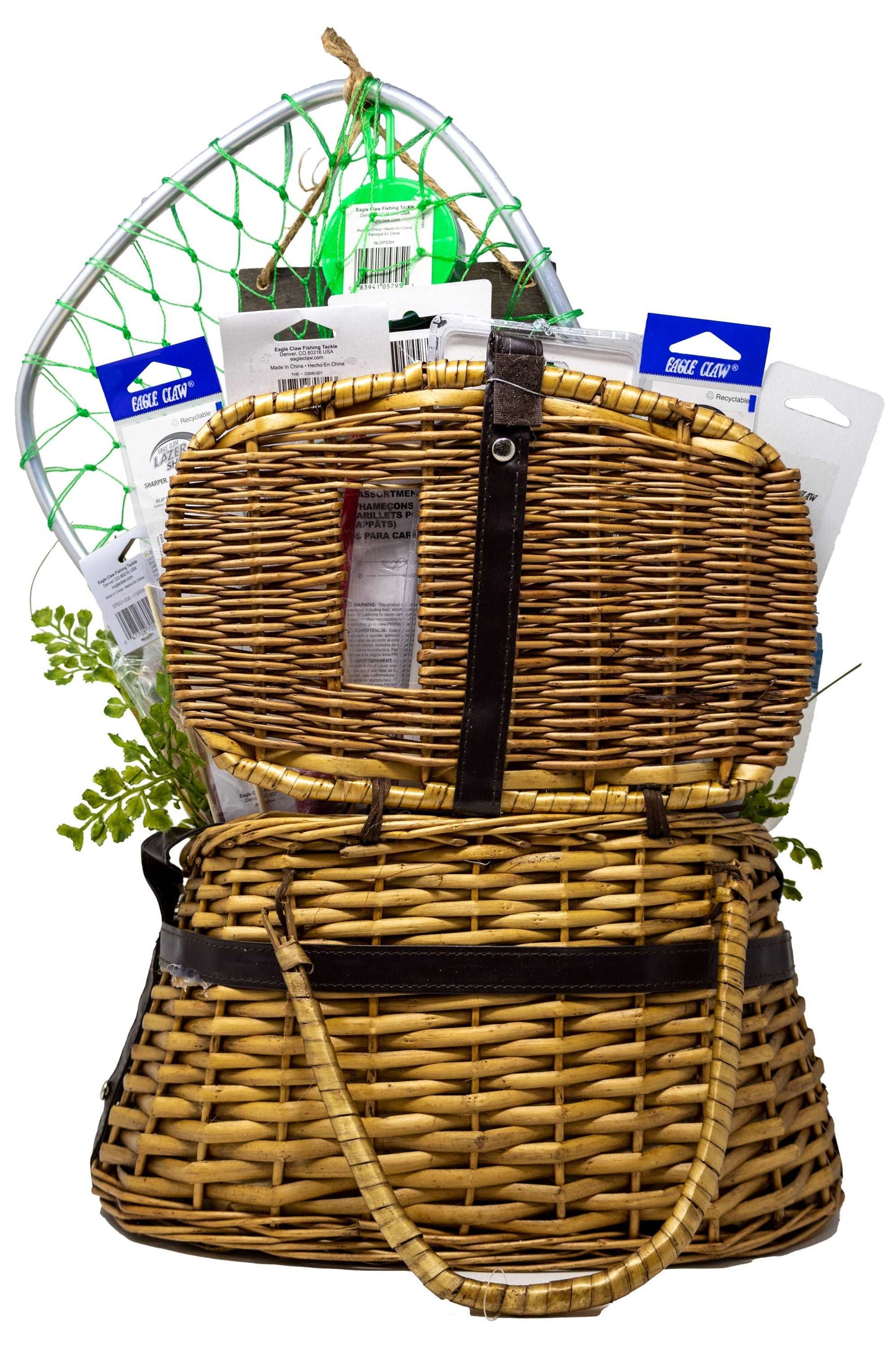 Wish I Was Fishing Creel Gift Basket