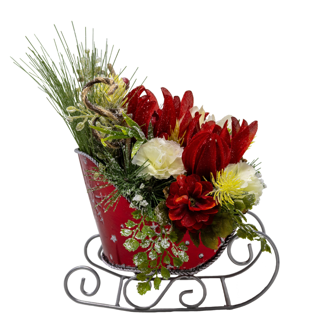 Holiday Sleigh Floral Arrangement