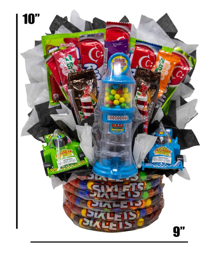 Formula 1 Race Car Themed Candy Bouquet for Kids and Adults