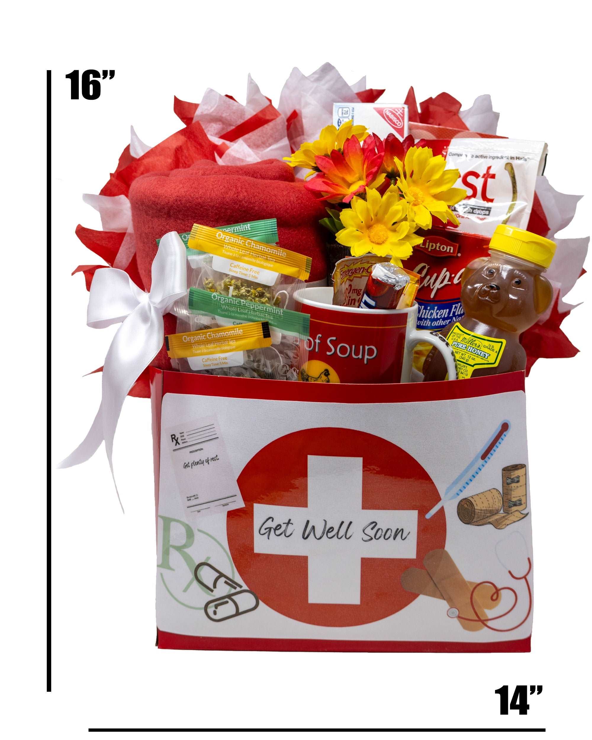 GET WELL SOON FEEL BETTER CARE PACKAGE- Nostalgic Decade Candies GIFT BOX -  Fun Gag Gift Basket For Boy or Girl - PERFECT For Adults, College Students,  Friend, Teens, Man or Woman -