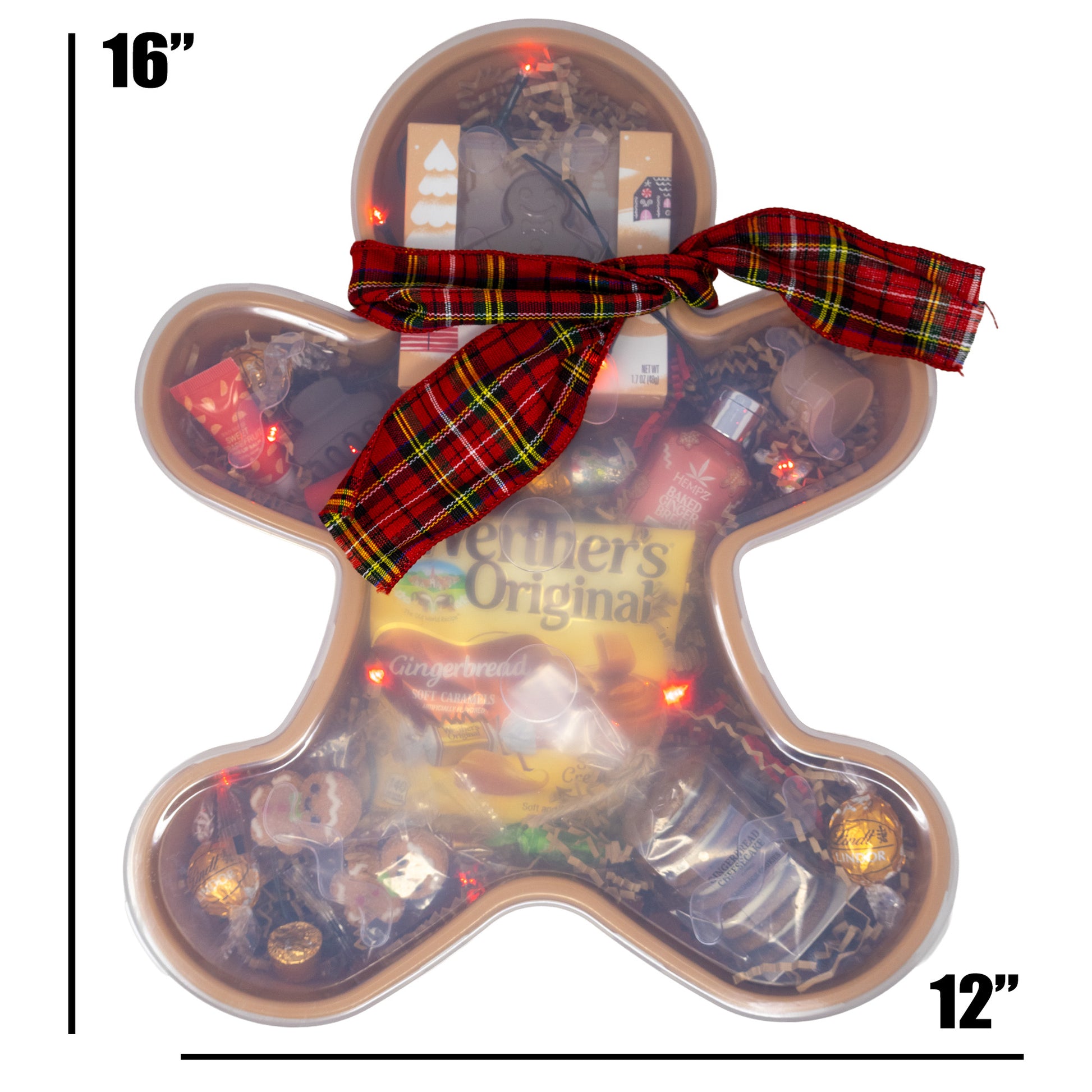 Gingerbread Man Snacks and Spa Gift Box for Women