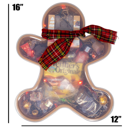 Gingerbread Man Snacks and Spa Gift Box for Women