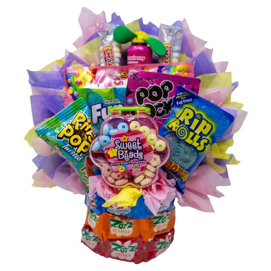 Super Cute Candy Bouquet for Girls Creatively Crafted with Name Brand Candies