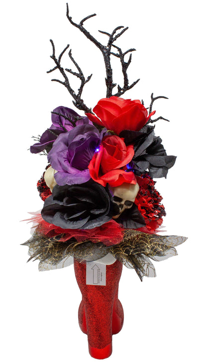 Gothic Red High Heel Floral Arrangement