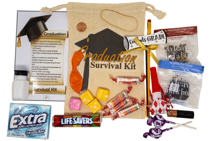 Graduation Survival Kit with Words of Wisdom and Keepsakes