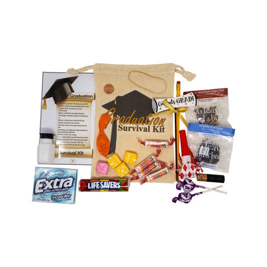 Graduation Survival Kit with Words of Wisdom and Keepsakes