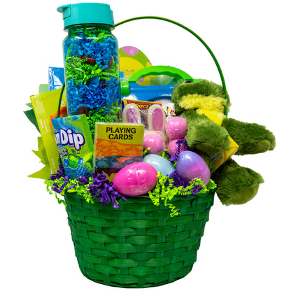 Green Frog Prefilled Easter Basket
