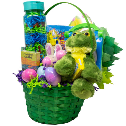 Green Frog Prefilled Easter Basket