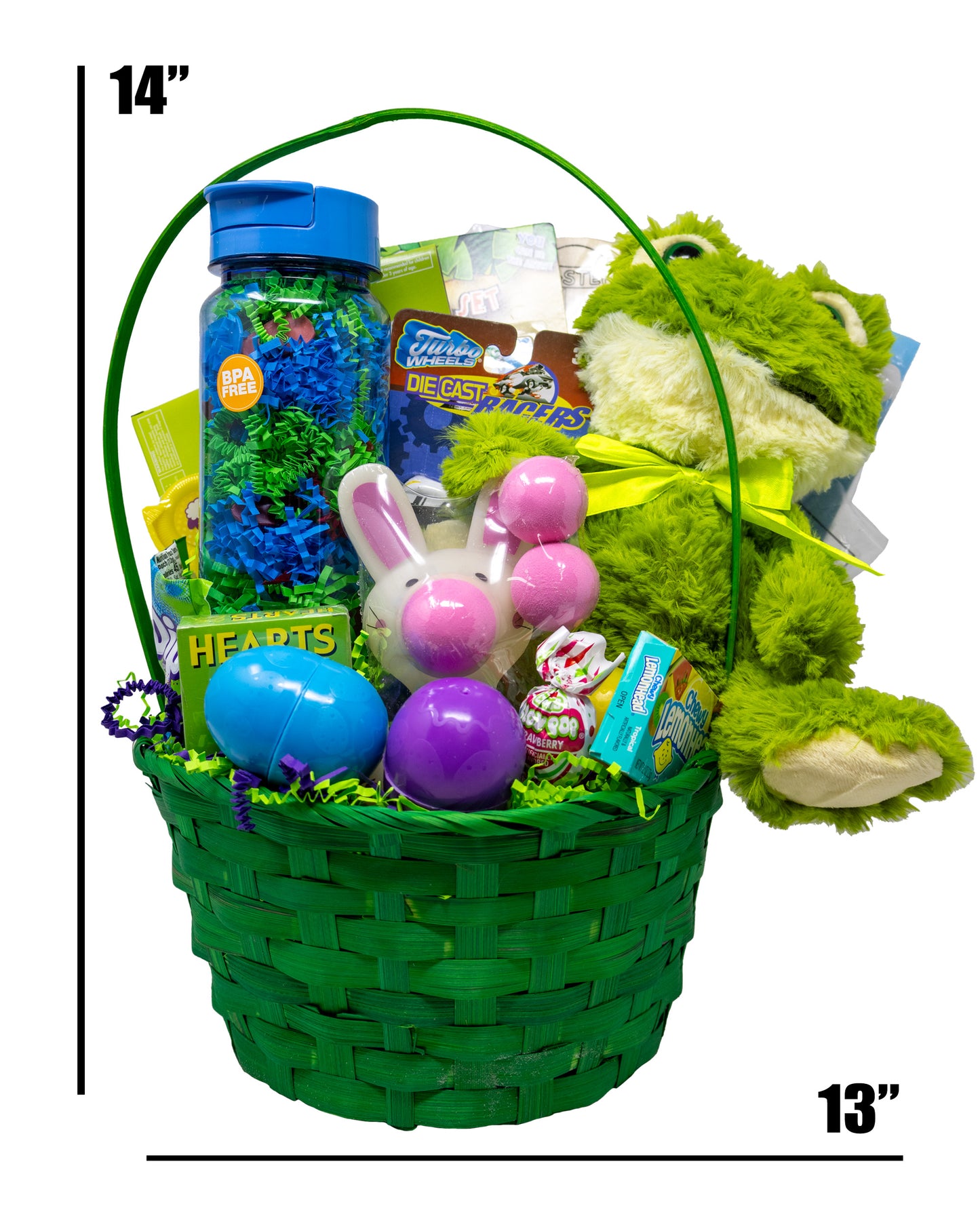 Green Frog Prefilled Easter Basket