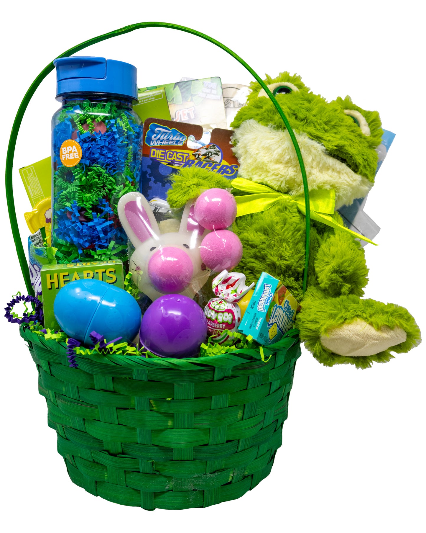 Green Frog Prefilled Easter Basket