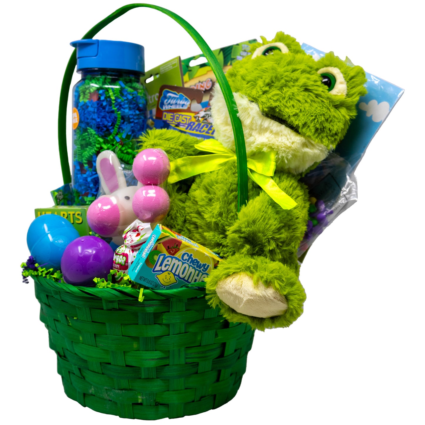 Green Frog Prefilled Easter Basket