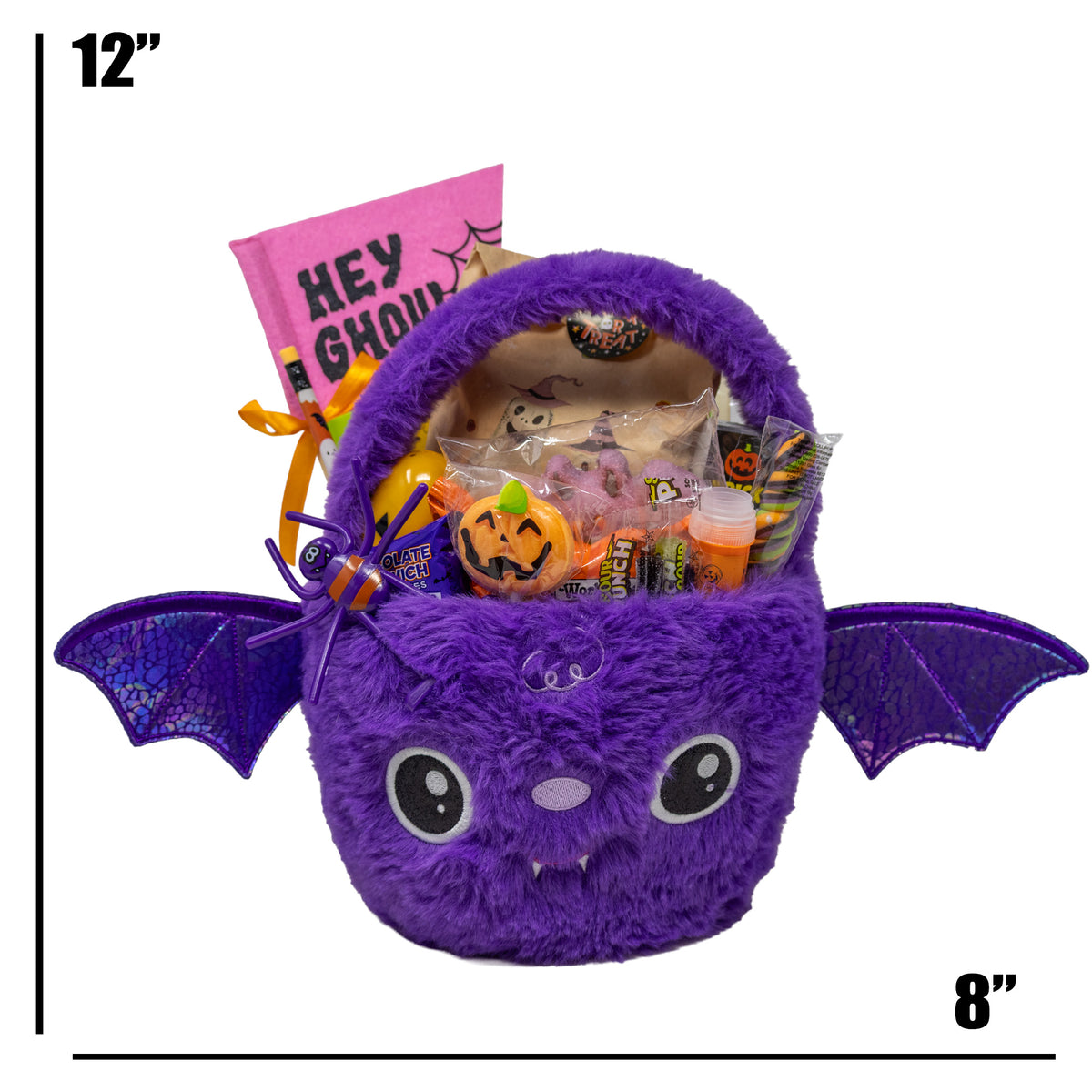 Halloween Fuzzy Bat Prefilled Boo Basket
