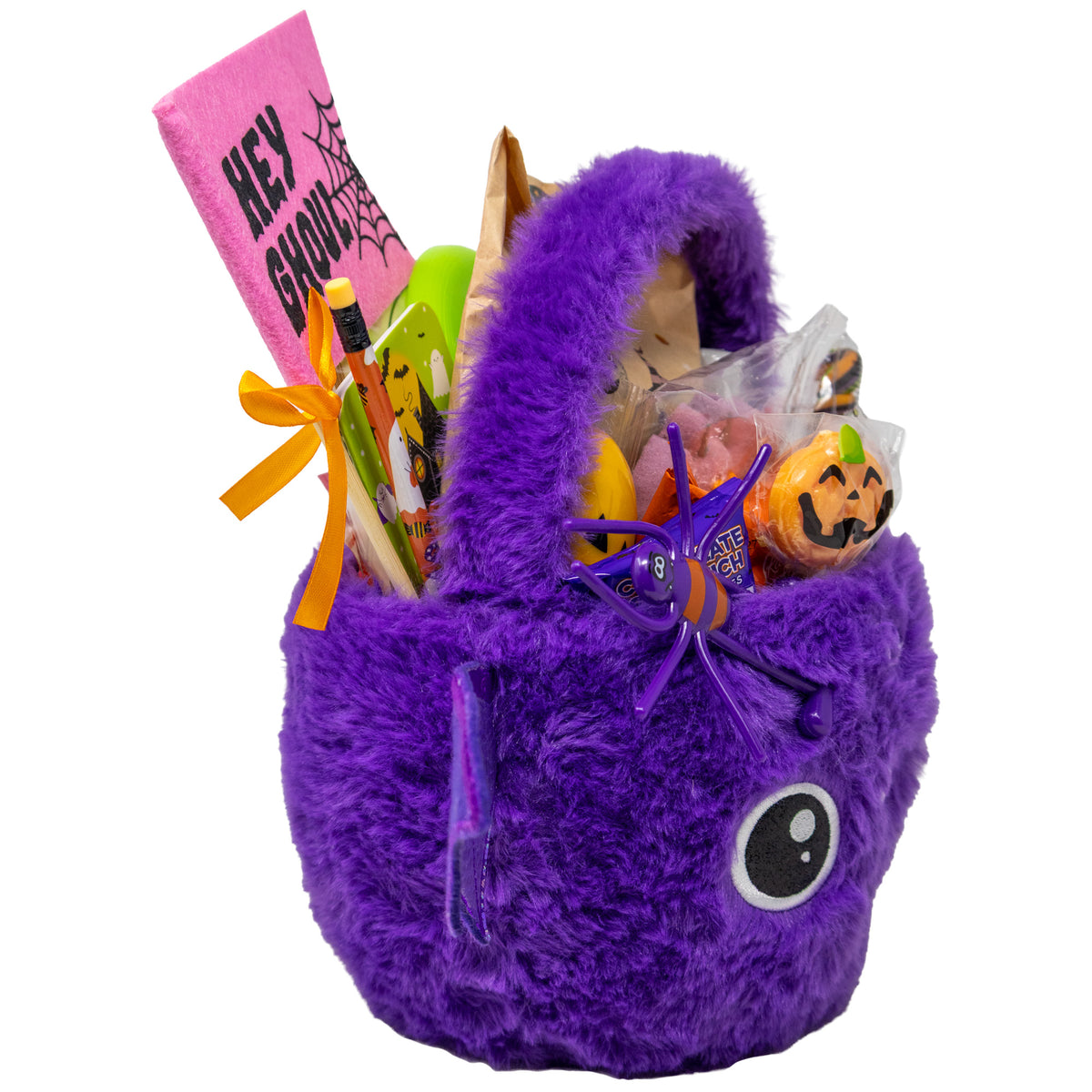 Halloween Fuzzy Bat Prefilled Boo Basket