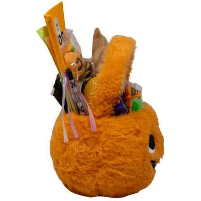 Halloween Fuzzy Pumpkin Prefilled Boo Basket