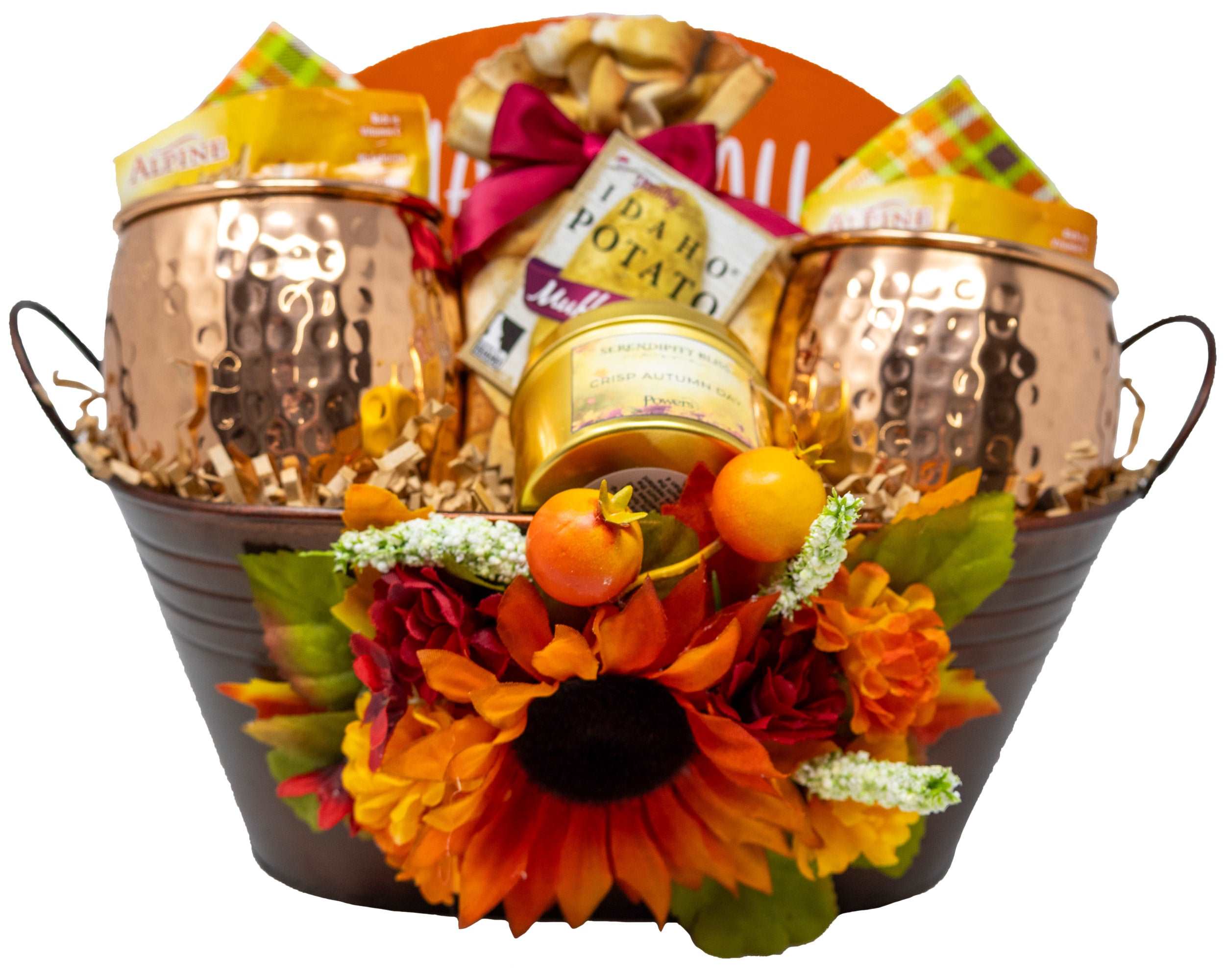 October Basket Happy Fall Y'all Unique Autumn Inspired Gift Basket β Powers Handmade Gifts