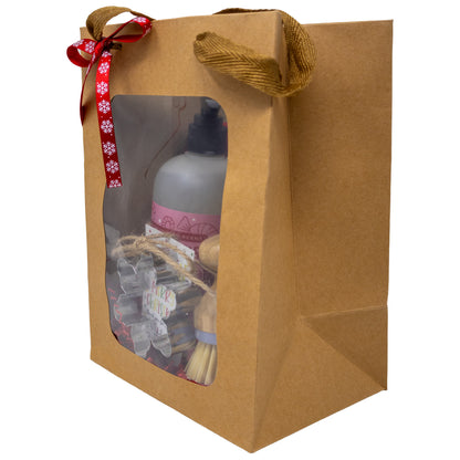 Holiday Kitchen Towel and Soap Gift Bag Set