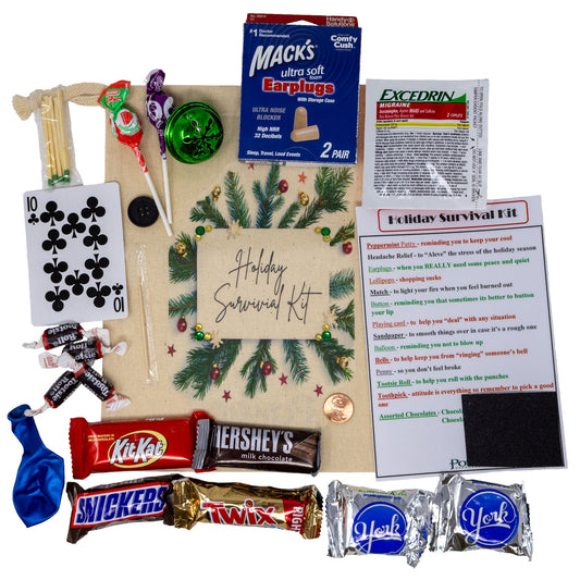 Christmas Holiday Survival Kit | Funny Gag Gift to Help Cope with the Season