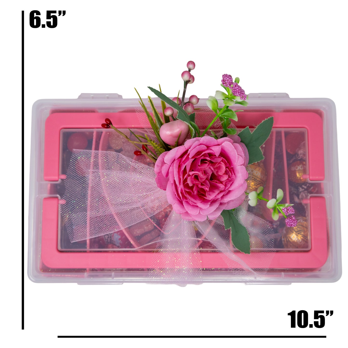 I Love You Valentine's Snackle Box with Chocolate and Sweet and Sour Treats