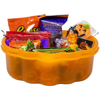 Jack-O-Lantern Halloween Snackle Box with Candy & Game
