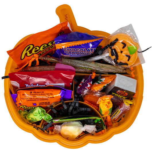 Jack-O-Lantern Halloween Snackle Box with Candy & Game
