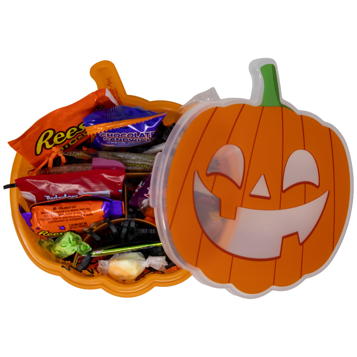Jack-O-Lantern Halloween Snackle Box with Candy & Game