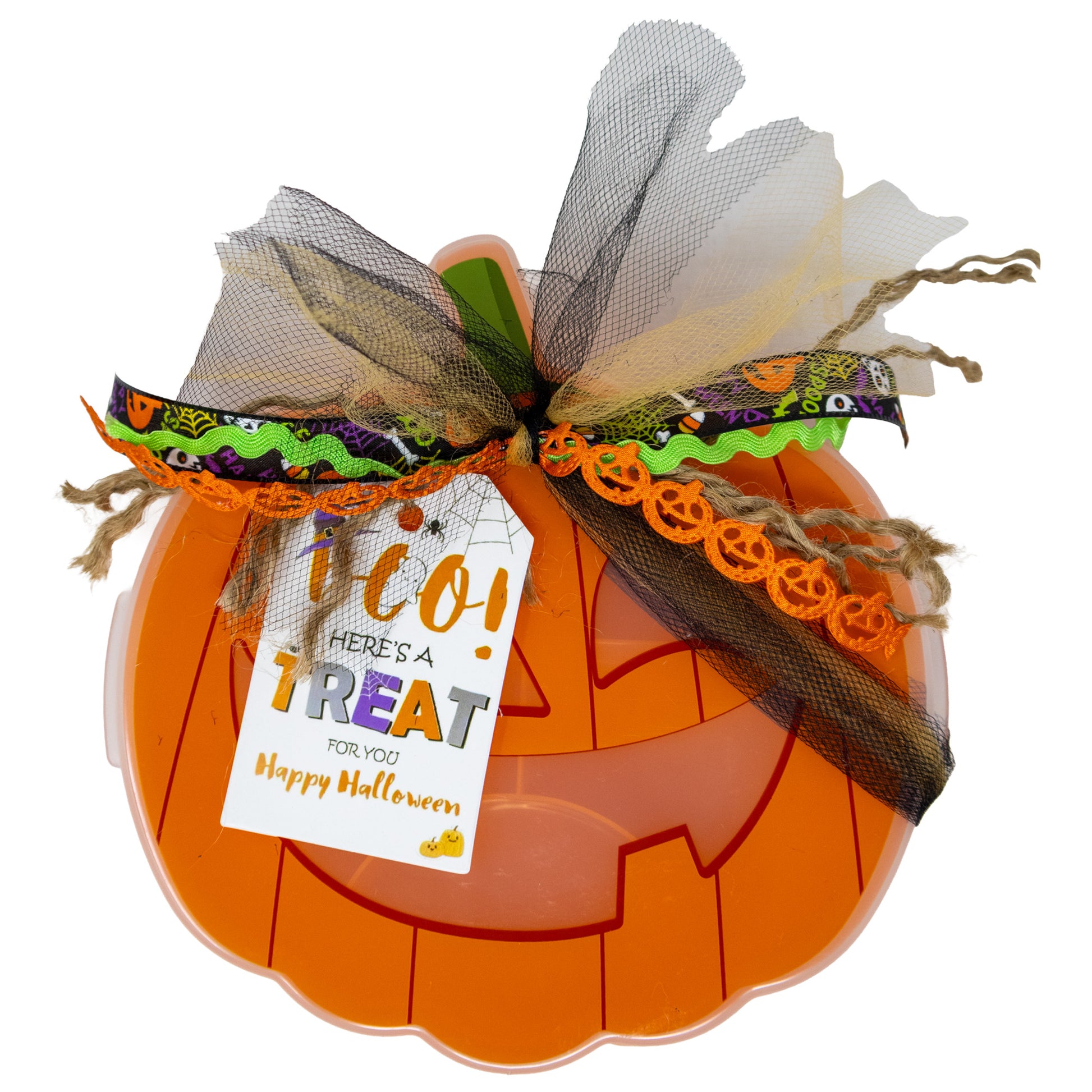 Jack-O-Lantern Halloween Snackle Box with Candy & Game
