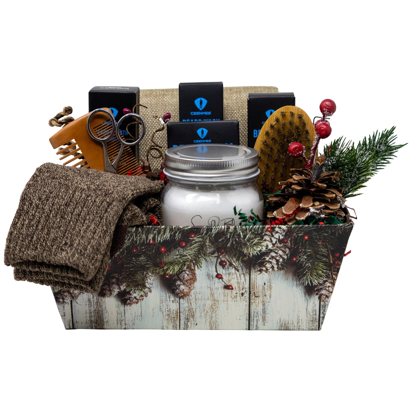 Manly Man Beard and Body Grooming Gift Basket