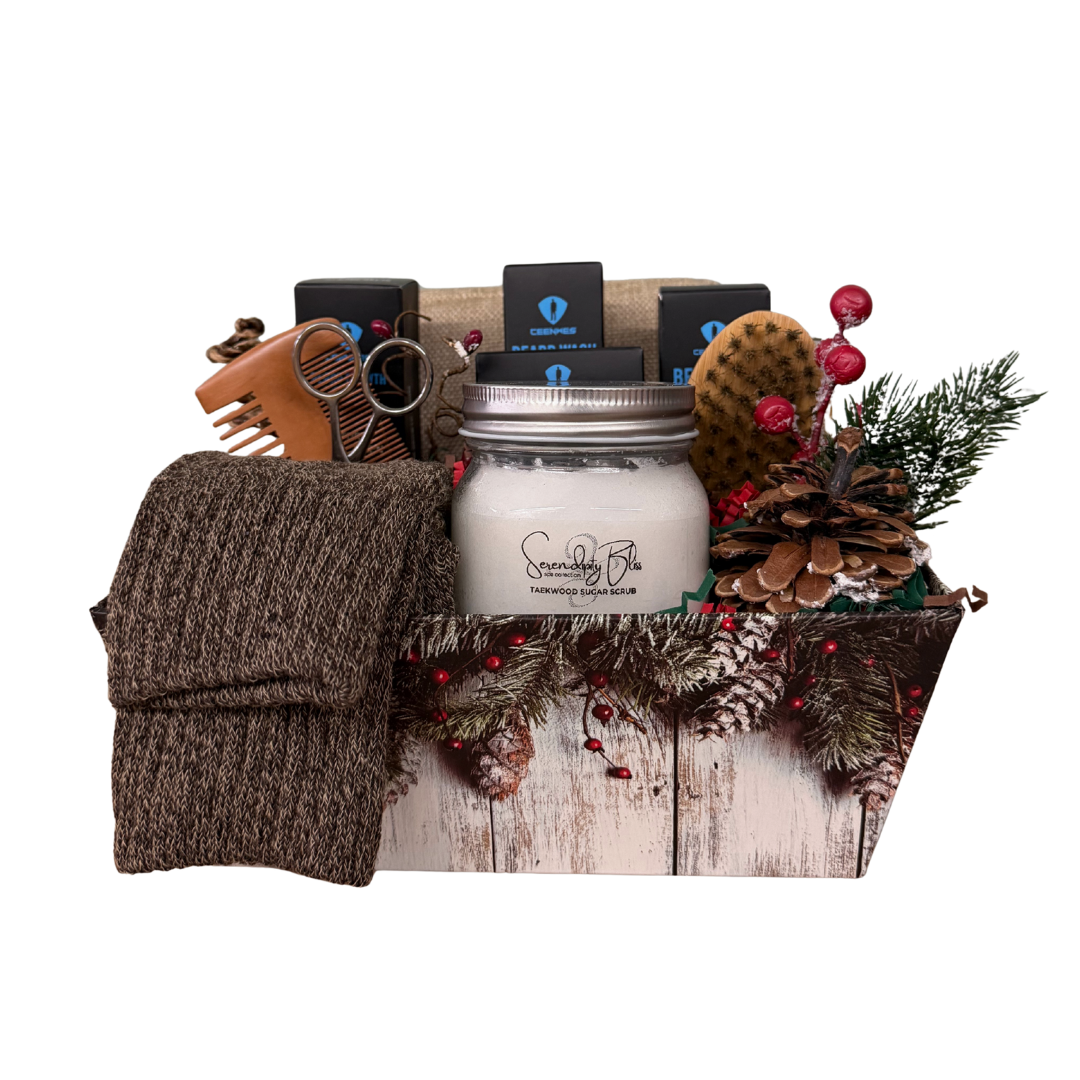 Manly Man Beard and Body Grooming Gift Basket