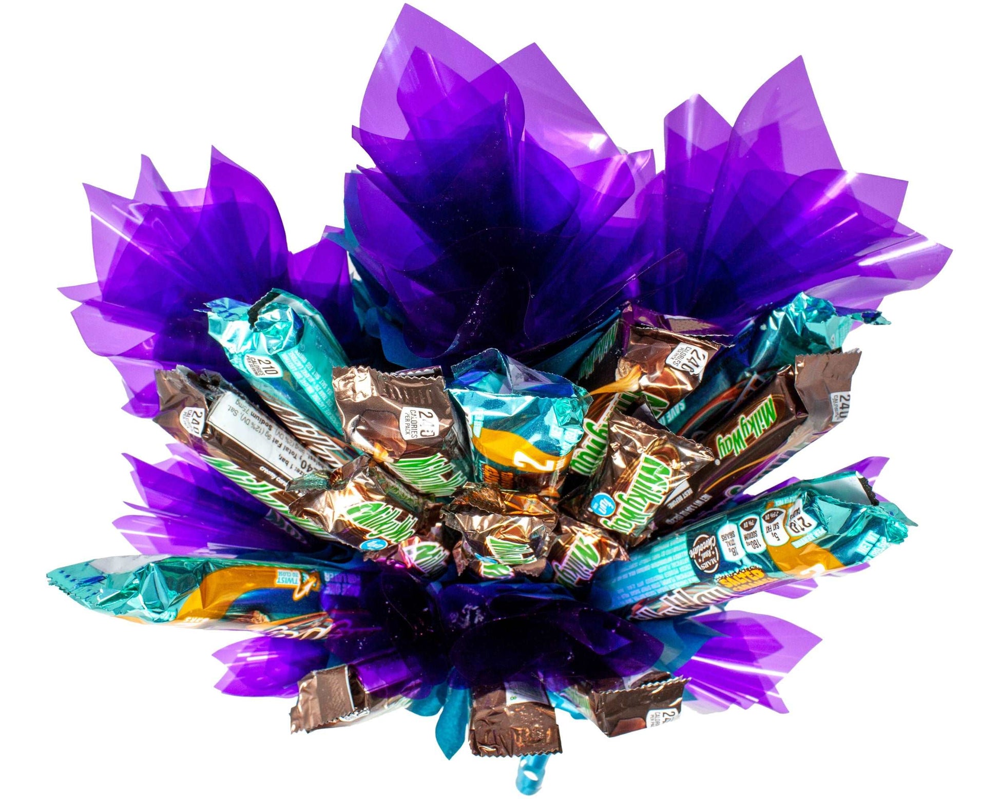 Milky Way Candy Bouquet with Standard Size Bars and Fun Size Candy Bars