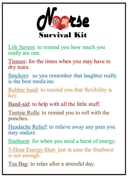 Nurse Survival Kit List 1