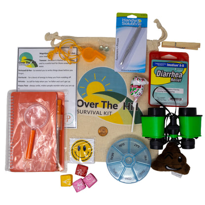 Over The Hill Funny Survival Kit Gag Gifts | Personalized and Delivered