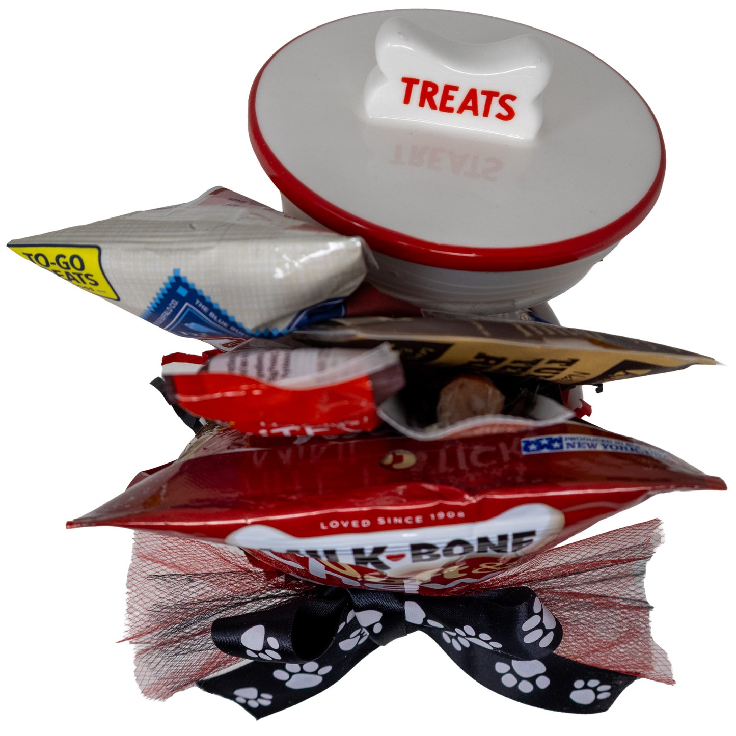 Paws and Kisses Dog Treat Canister Filled with Loads of Treats