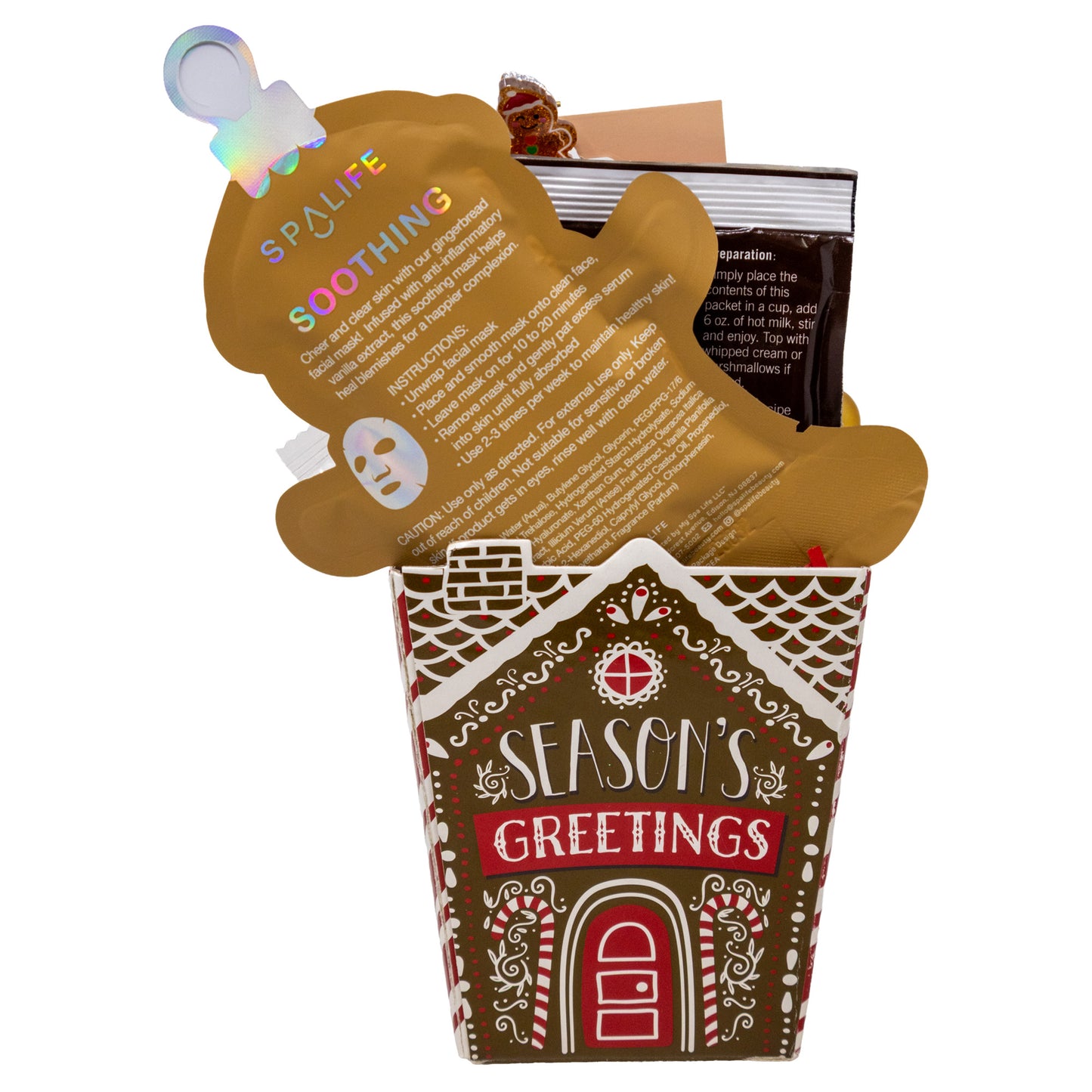 Season's Greetings Gingerbread Man Gift Box