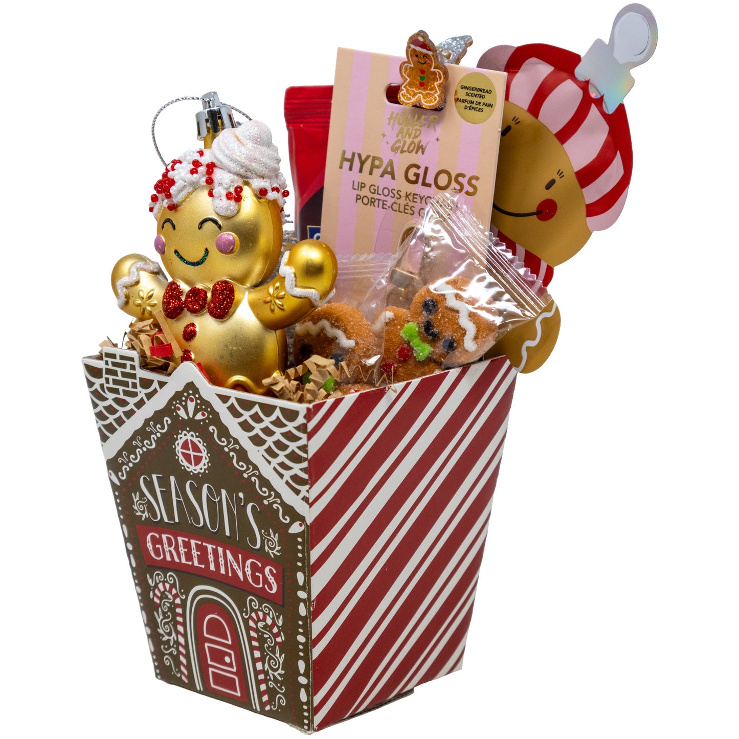 Season's Greetings Gingerbread Man Gift Box