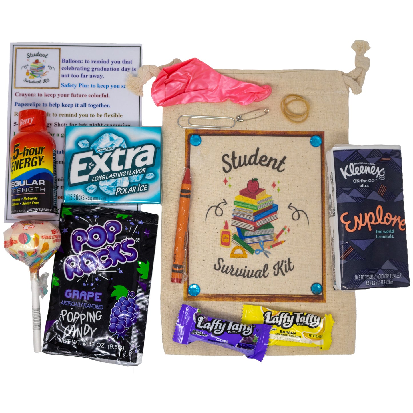 Student Survival Kit | Humorous Gag Gift | Back to School | Finals Week | Care Package