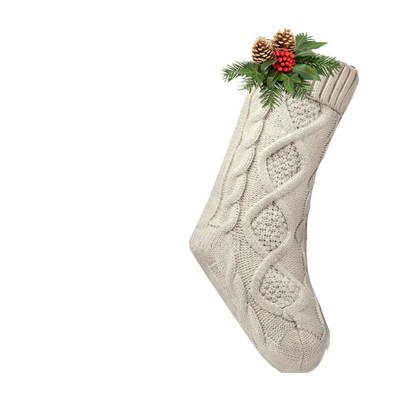 Knit Christmas Stocking for Women with Spa Essentials