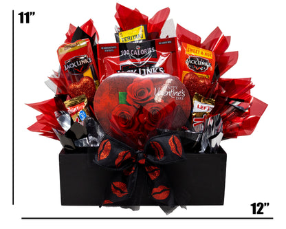 Valentine's Jerky and Chocolate Bouquet for Him