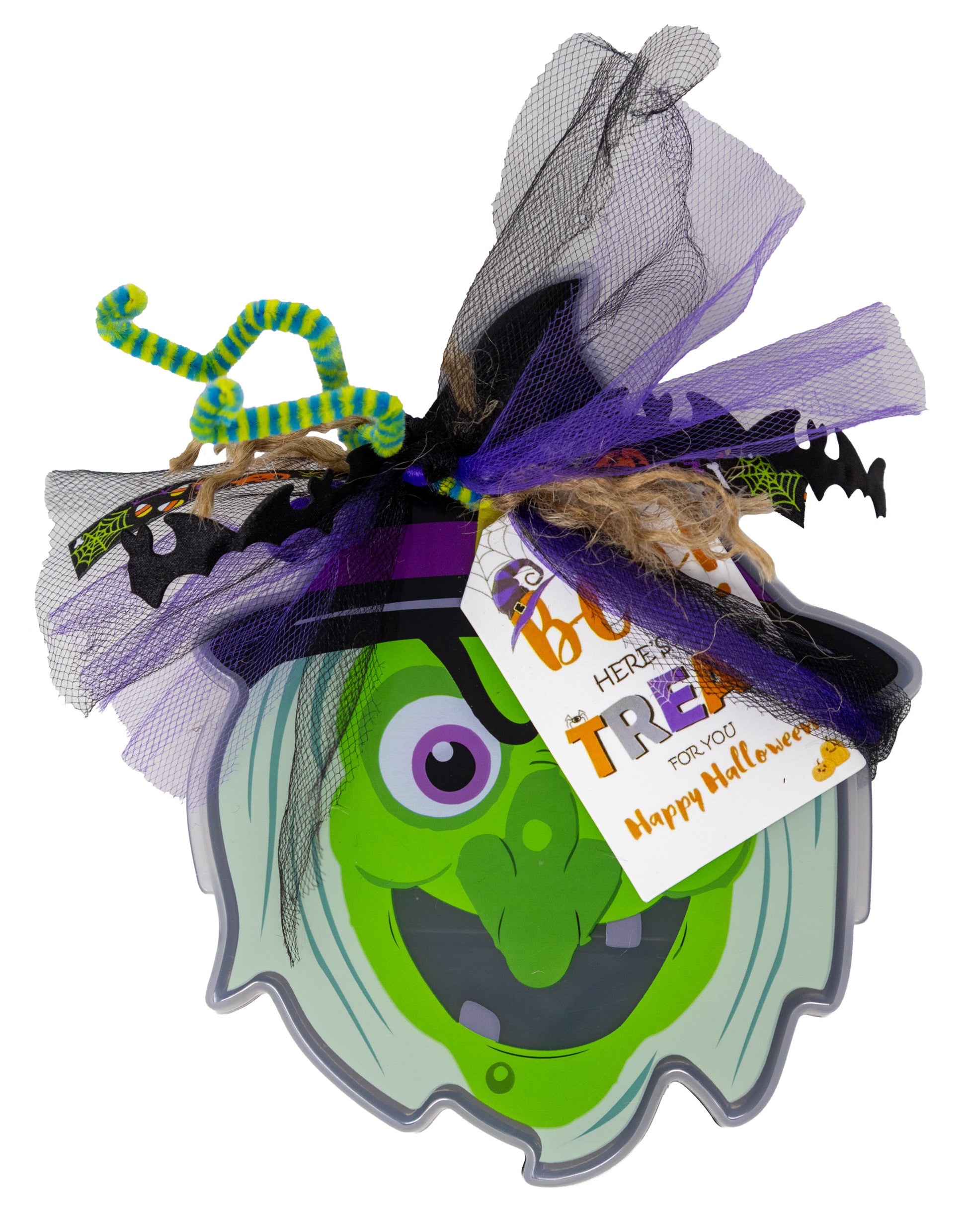Witch Halloween Snackle Box with Candy & Game