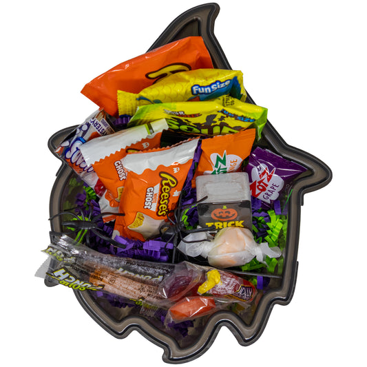 Witch Halloween Snackle Box with Candy & Game
