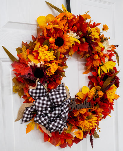 Fall Harvest Floral Wreath