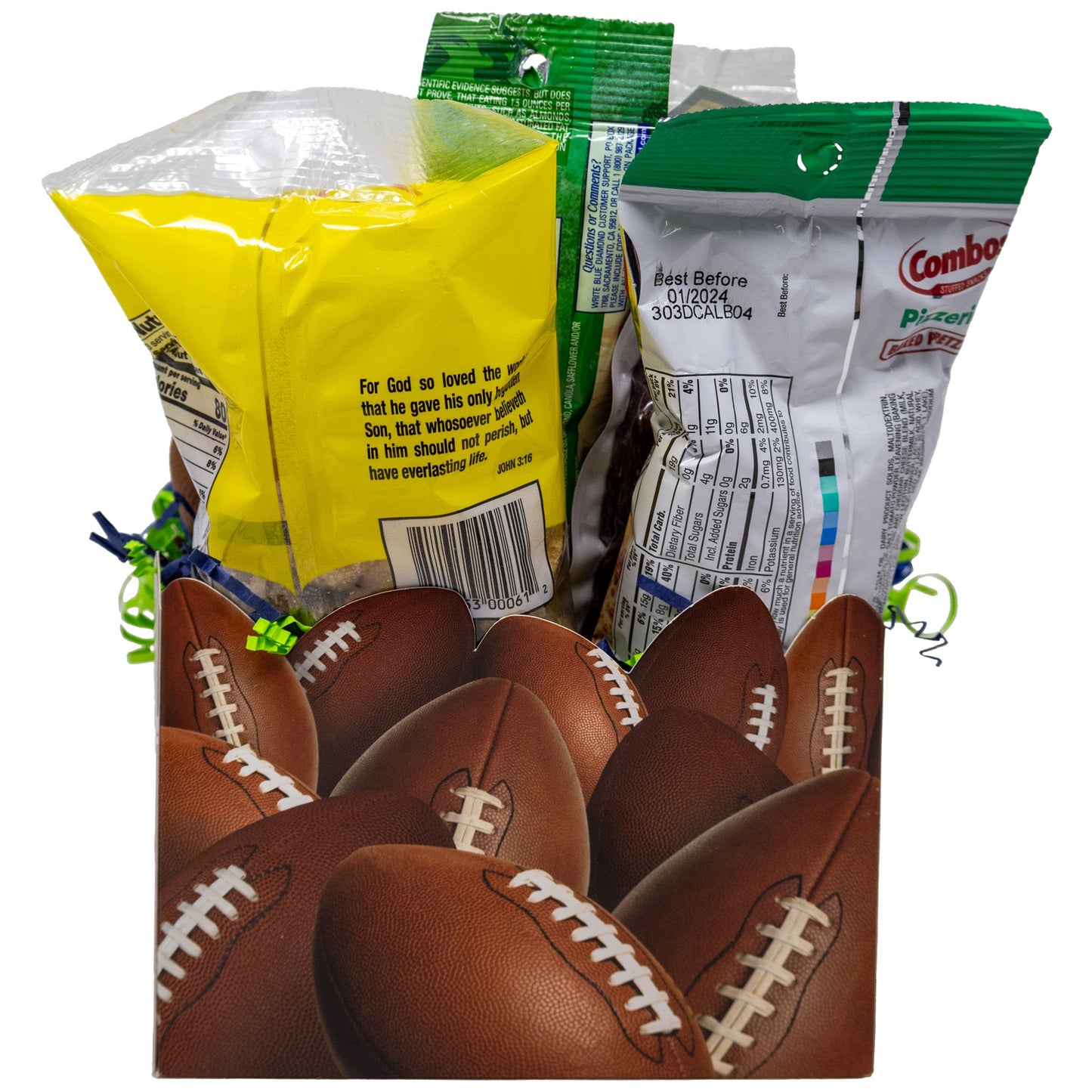 NFL Football Kickoff Snack Box Custom Team Colors for: Seahawks, Chiefs, Packers, Dolphins, Patriots, Raiders,Eagles, Cowboys, Vikings