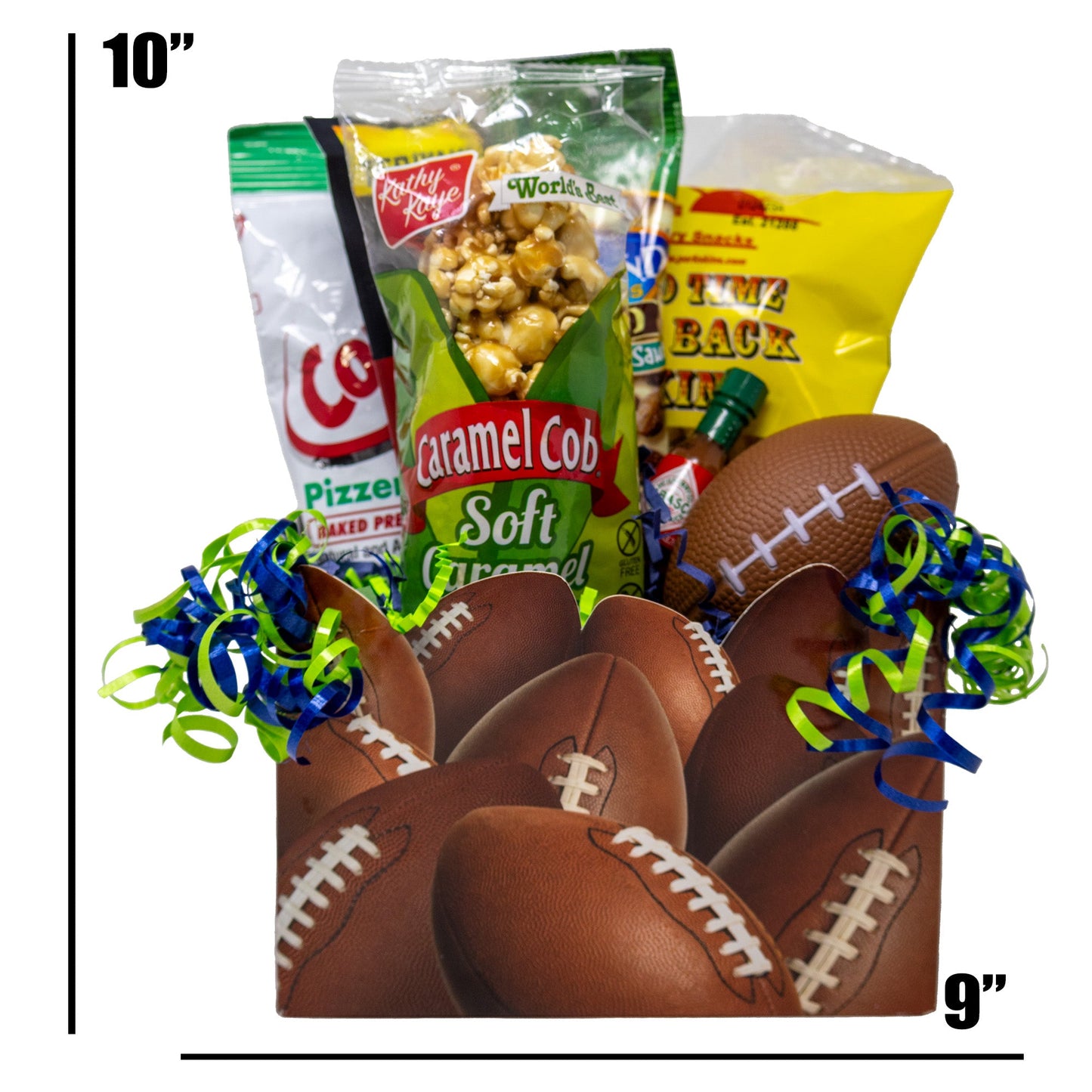 NFL Football Kickoff Snack Box Custom Team Colors for: Seahawks, Chiefs, Packers, Dolphins, Patriots, Raiders,Eagles, Cowboys, Vikings