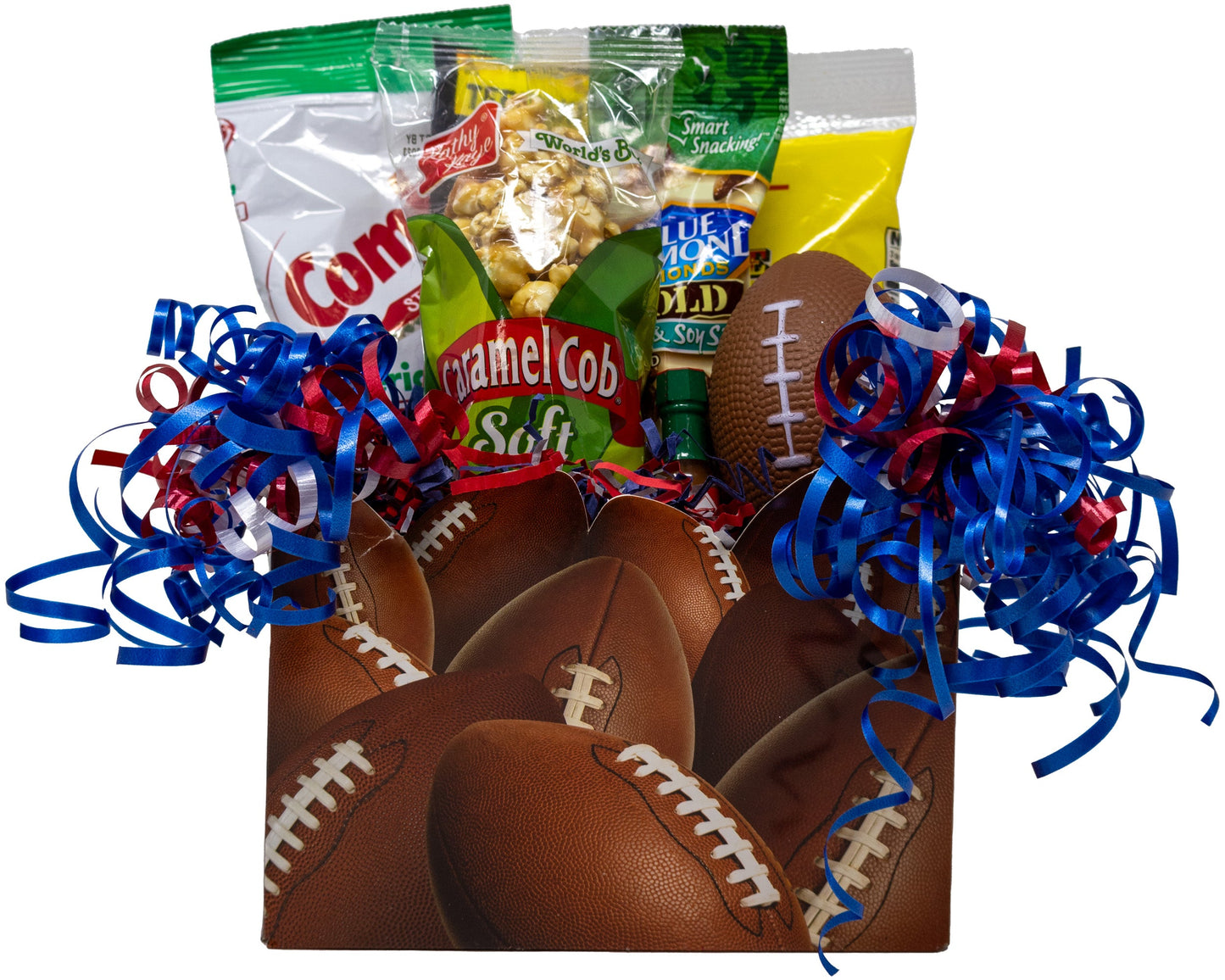 NFL Football Kickoff Snack Box Custom Team Colors for: Seahawks, Chiefs, Packers, Dolphins, Patriots, Raiders,Eagles, Cowboys, Vikings