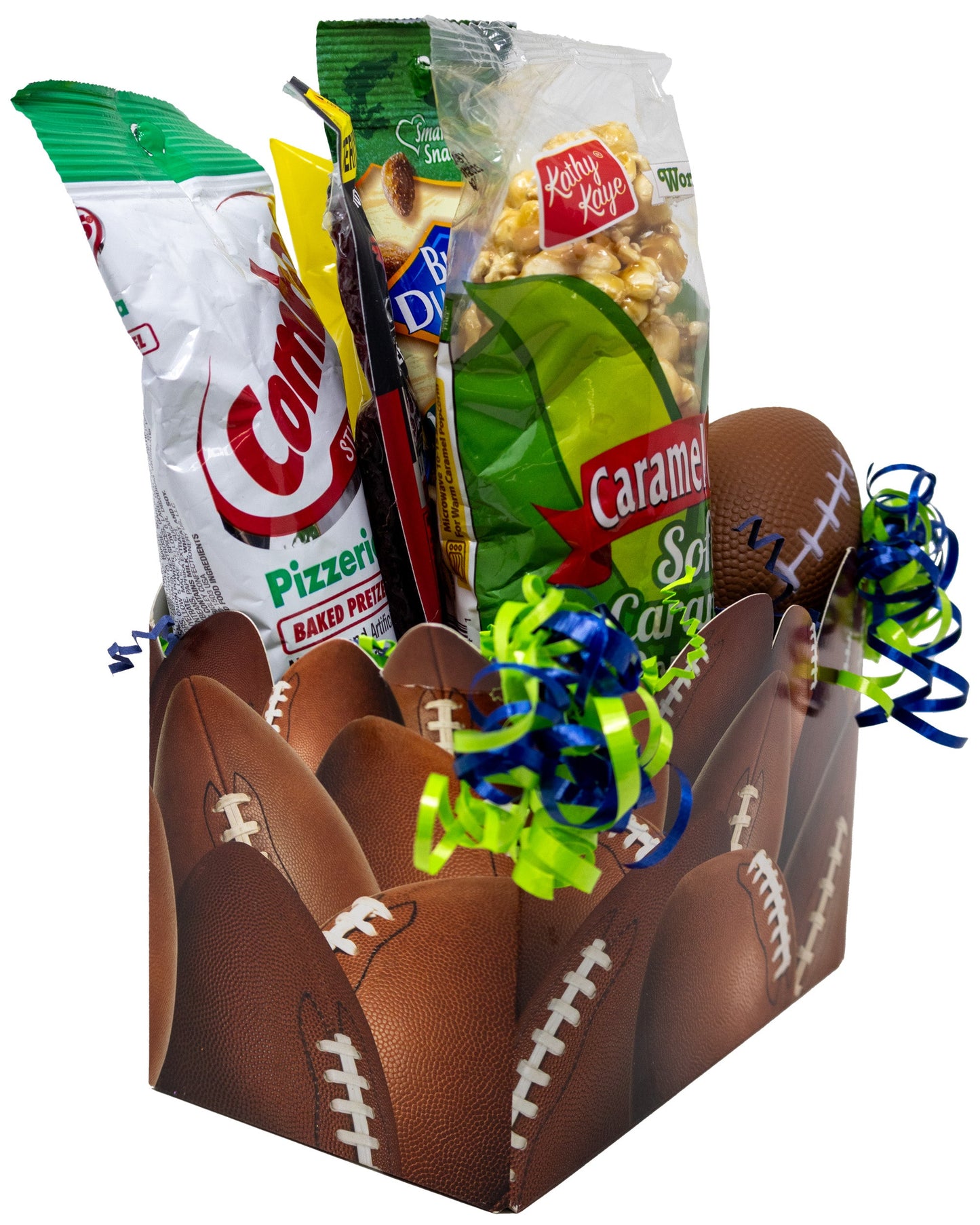 NFL Football Kickoff Snack Box Custom Team Colors for: Seahawks, Chiefs, Packers, Dolphins, Patriots, Raiders,Eagles, Cowboys, Vikings