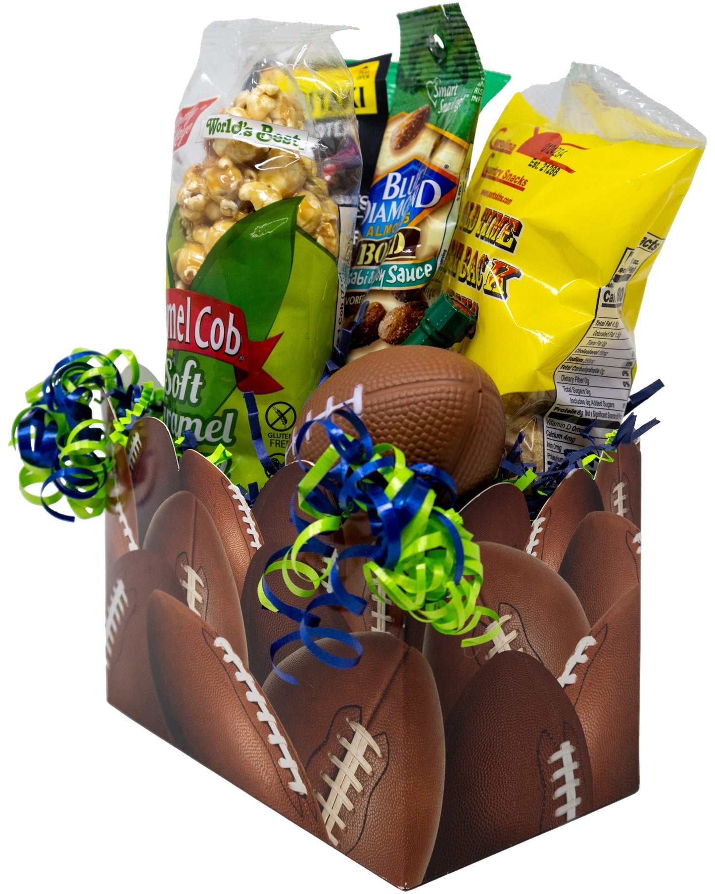 NFL Football Kickoff Snack Box Custom Team Colors for: Seahawks, Chiefs, Packers, Dolphins, Patriots, Raiders,Eagles, Cowboys, Vikings