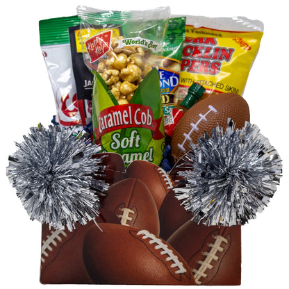 NFL Football Kickoff Snack Box Custom Team Colors for: Seahawks, Chiefs, Packers, Dolphins, Patriots, Raiders,Eagles, Cowboys, Vikings