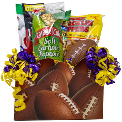 NFL Football Kickoff Snack Box Custom Team Colors for: Seahawks, Chiefs, Packers, Dolphins, Patriots, Raiders,Eagles, Cowboys, Vikings